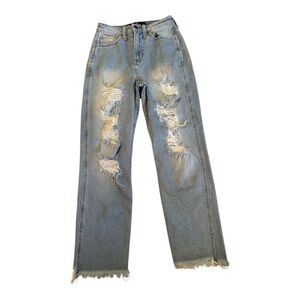 Hollister Ultra-Rise Mom Light Blue Denim Jeans